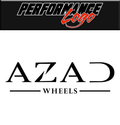 Azad Wheels decal, performance car decal sticker