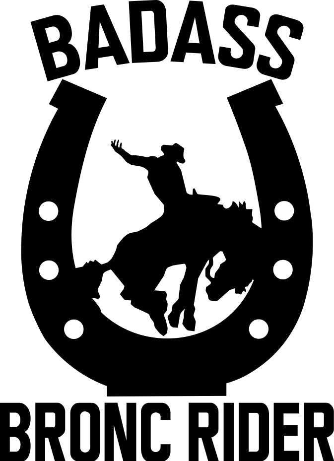 badass bronc rider country & western decal - North 49 Decals