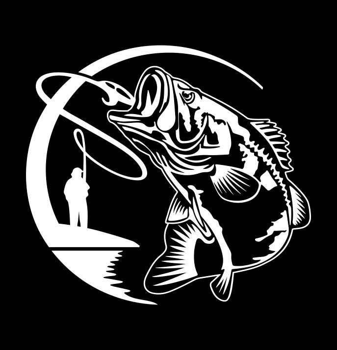 Bass Fish On B fishing decal