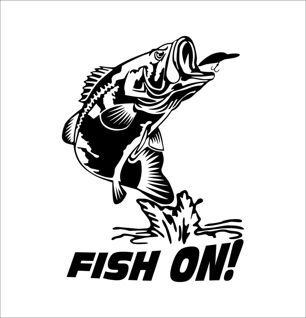 Largemouth Bass Fishing Fish Vinyl Sticker - Select Size, bass fishing 