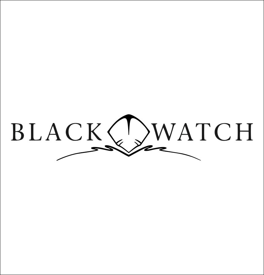 Black Watch Boats decal, fishing hunting car decal sticker