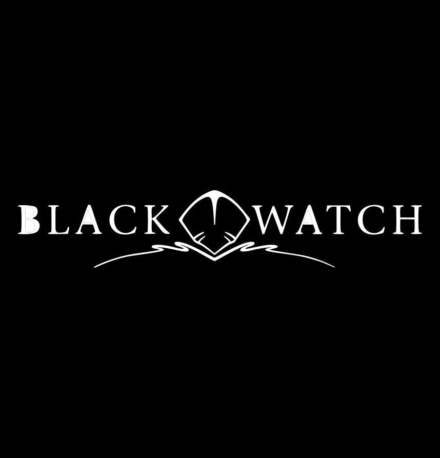 Black Watch Boats decal, fishing hunting car decal sticker