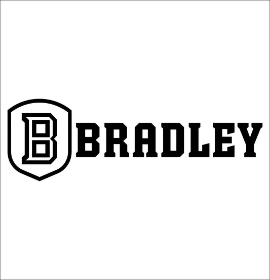 Bradley Braves decal, car decal sticker, college football