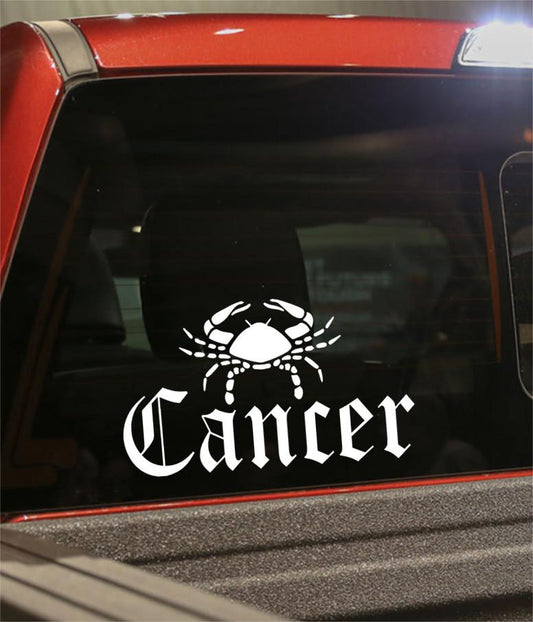 cancer 3 zodiac decal - North 49 Decals