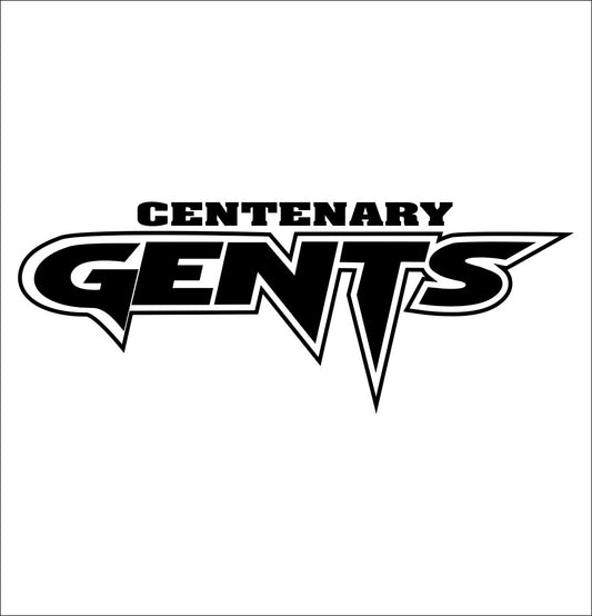 Centenary Gents decal, car decal sticker, college football