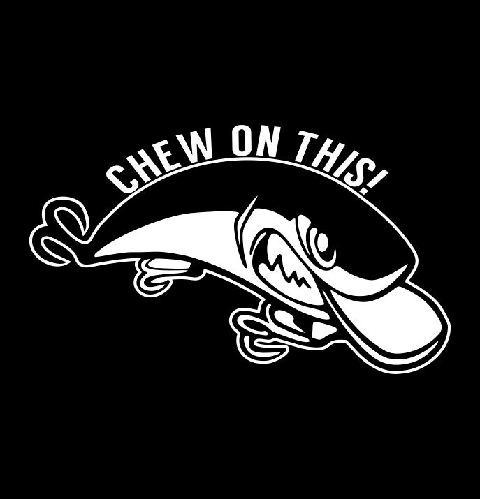 Chew on This Fishing Plug Decal Fishing Lure Decal -  Israel