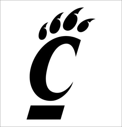 Cinncinati Bearcats decal, car decal sticker, college football