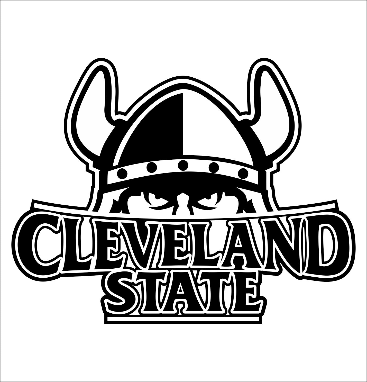 Cleveland State Vikings decal, car decal sticker, college football