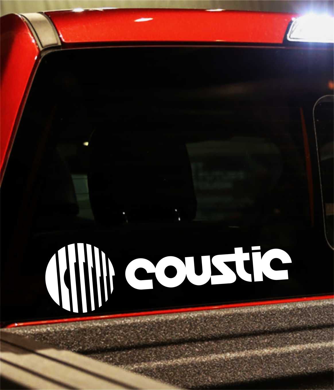 Coustic decal, sticker, audio decal