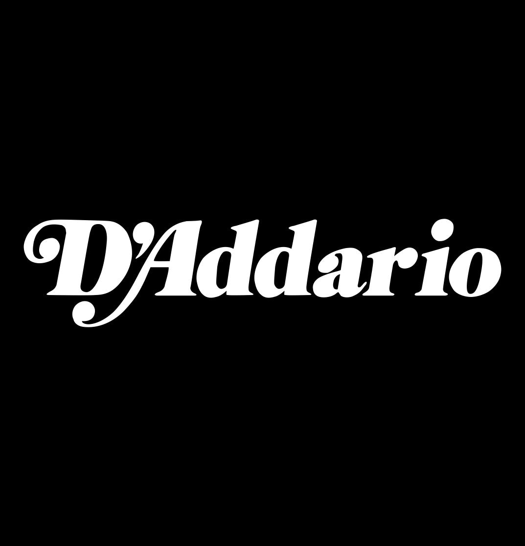 D'addario decal, music instrument decal, car decal sticker