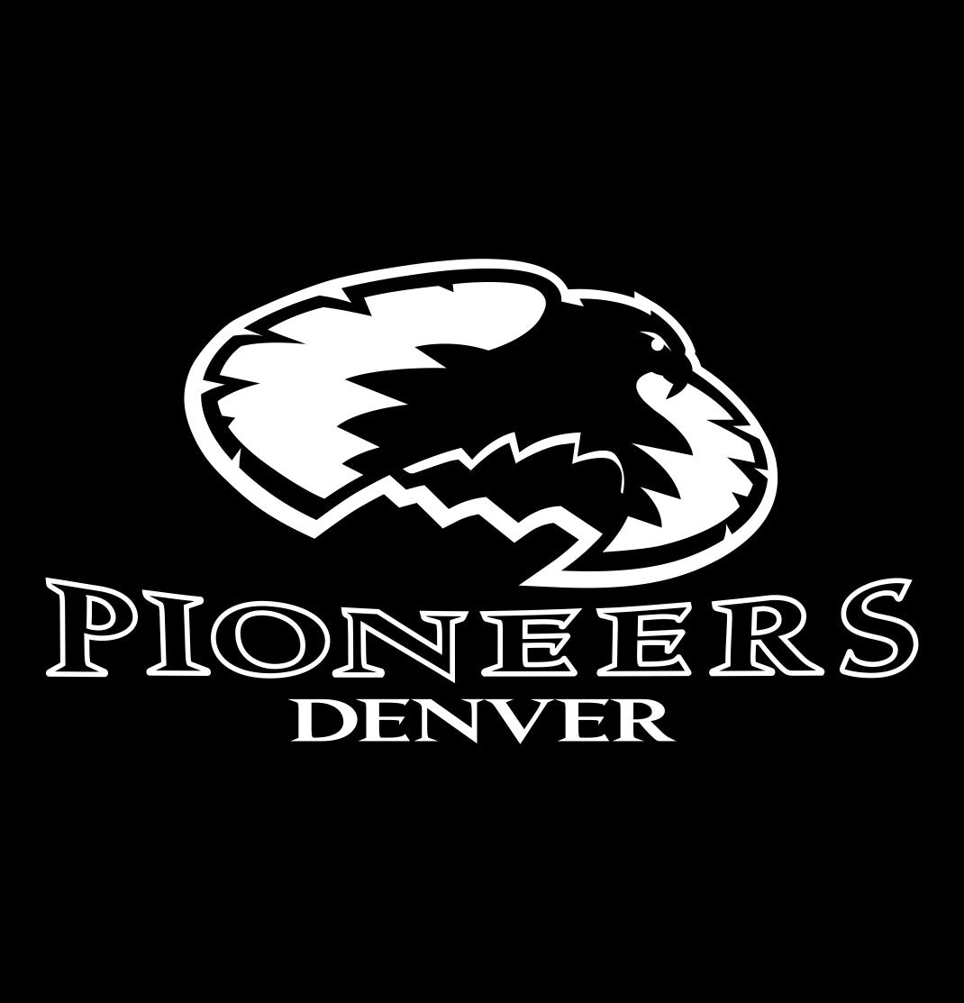 Denver Pioneers decal, car decal sticker, college football