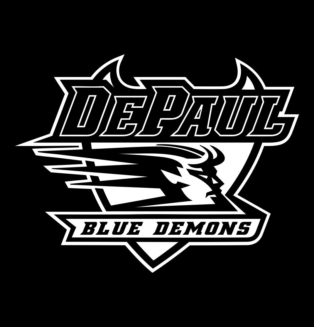 DePaul Blue Demons decal, car decal sticker, college football