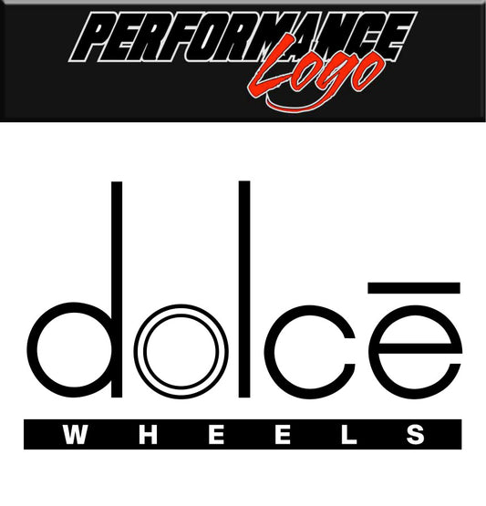 Dolce Wheels decal, performance car decal sticker
