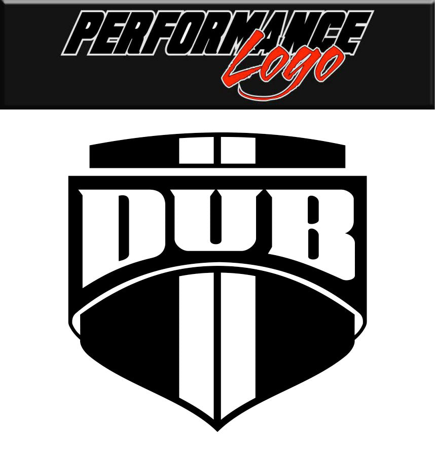 Dub Wheels decal, performance car decal sticker