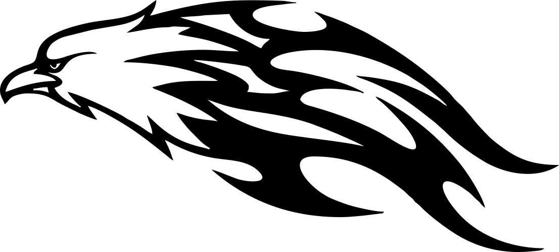 eagle 1 flaming animal decal - North 49 Decals