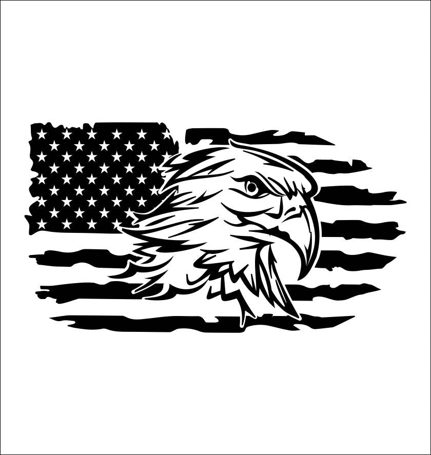 US FLAG EAGLE DECAL