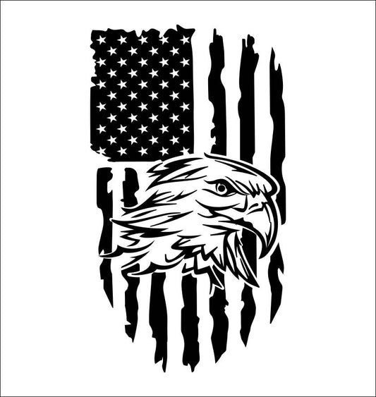 Eagle US Flag decal D