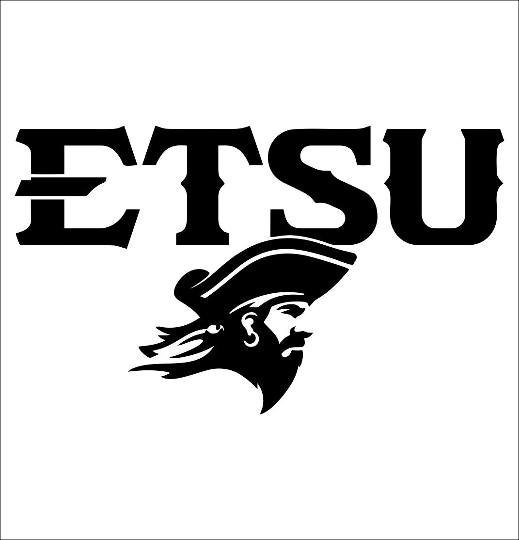 Eastern Tennessee Buccaneers decal, car decal sticker, college football