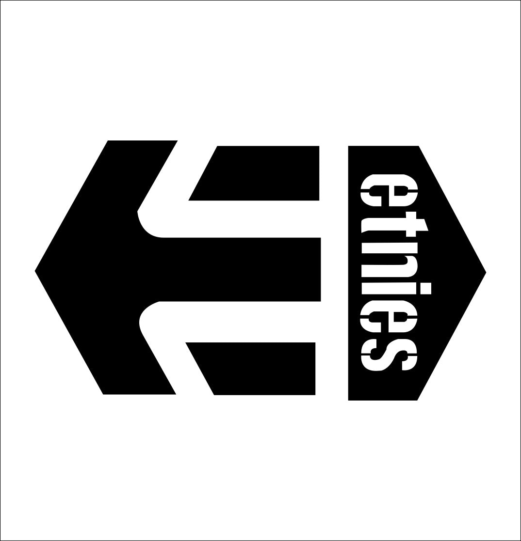 Etnies decal, skateboarding decal, car decal sticker