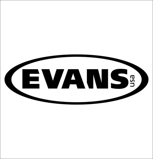 Evans Drumheads decal, music instrument decal, car decal sticker