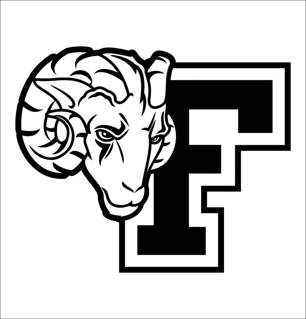 Fordham Rams decal, car decal sticker, college football