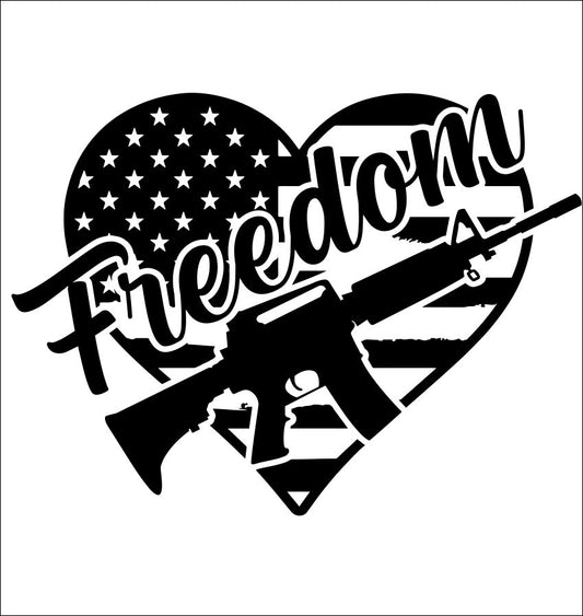 Freedom heart decal