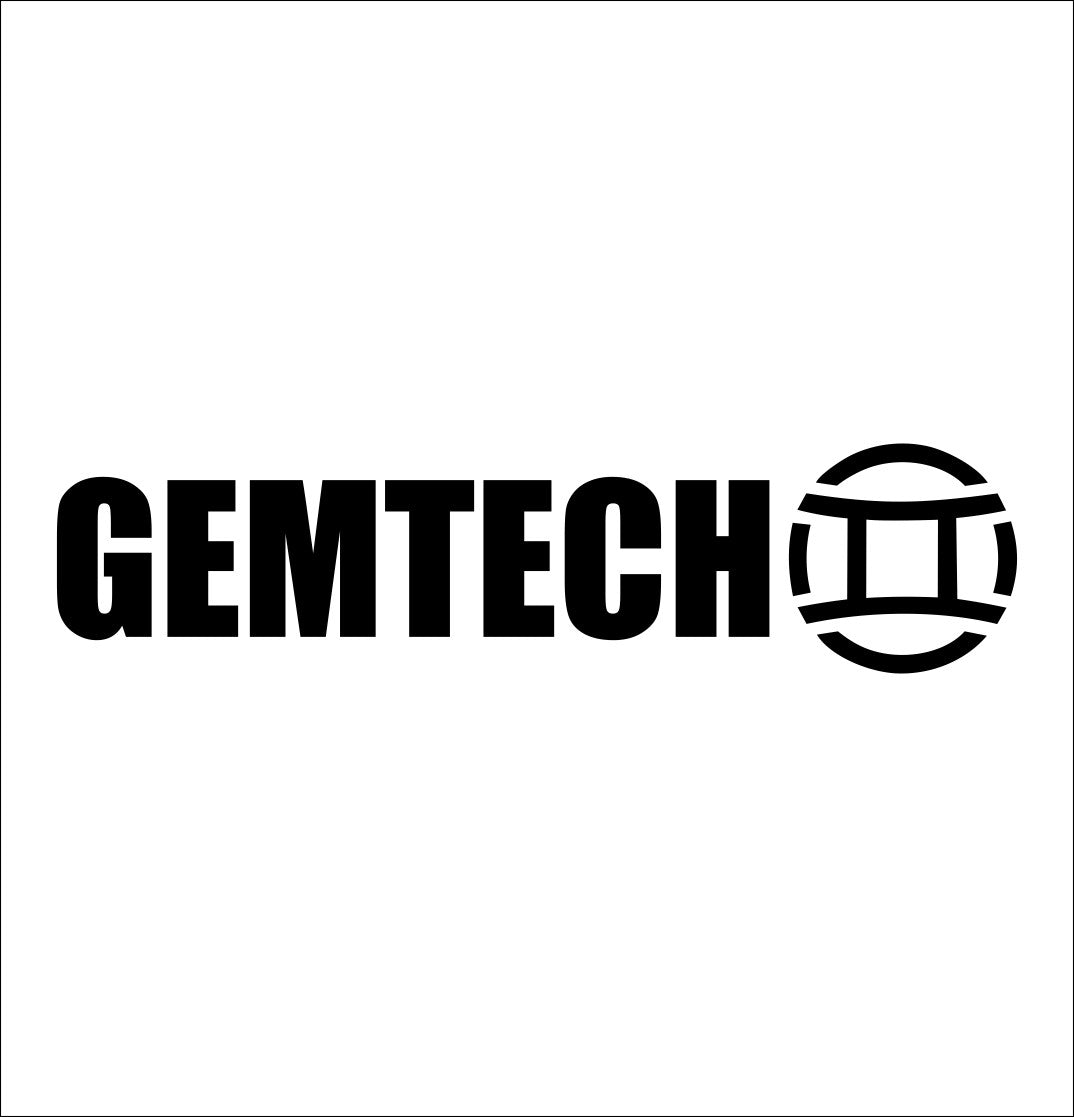 Gemtech decal, firearm decal, car decal sticker