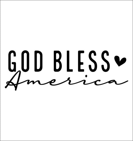 God Bless America decal