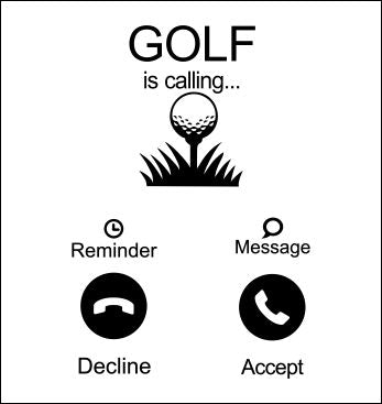 Golf Calling decal