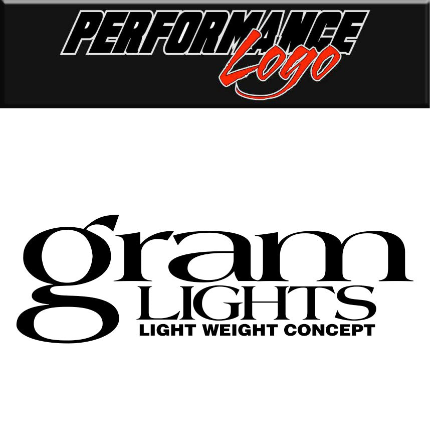 Gram Lights decal, performance car decal sticker