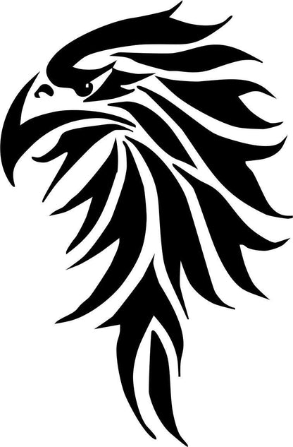 hawk flaming animal decal - North 49 Decals