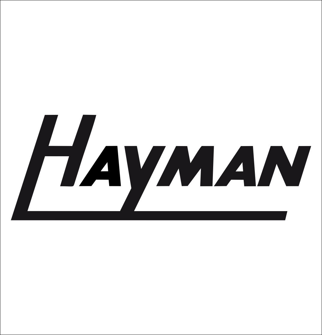 Hayman decal, music instrument decal, car decal sticker