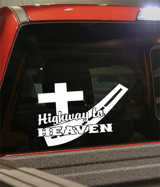 highway to heaven religious decal - North 49 Decals