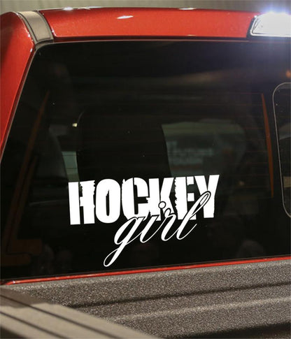 hockey girl hockey decal - North 49 Decals