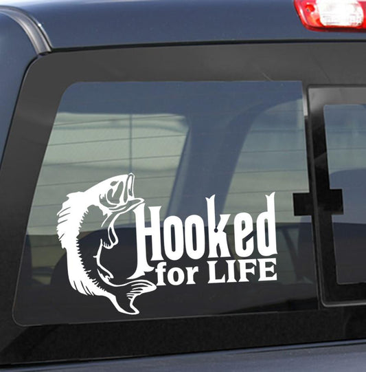 fishing decals, car decal, window sticker