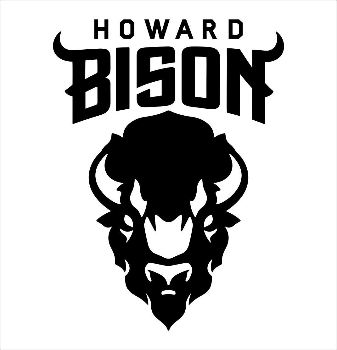 Howard Bisons decal, car decal sticker, college football