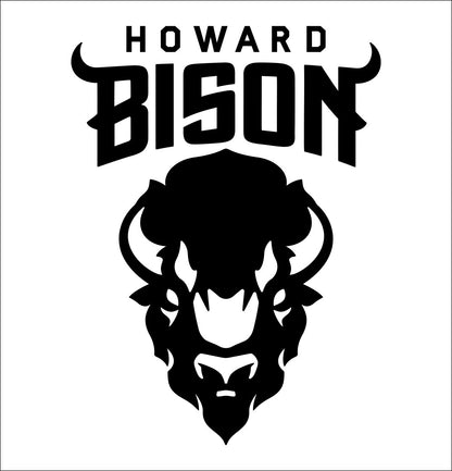 Howard Bisons decal, car decal sticker, college football