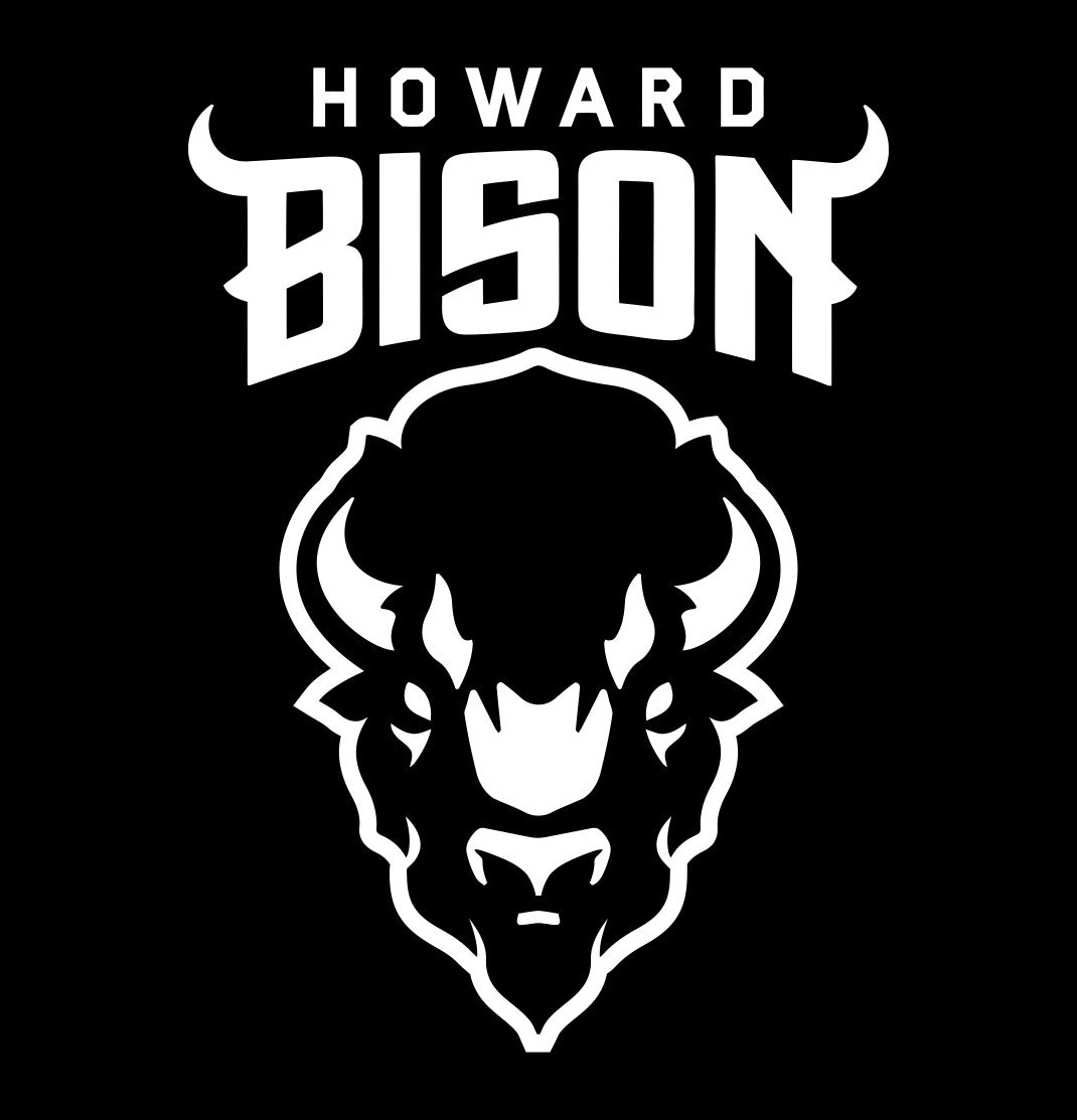 Howard Bisons decal, car decal sticker, college football