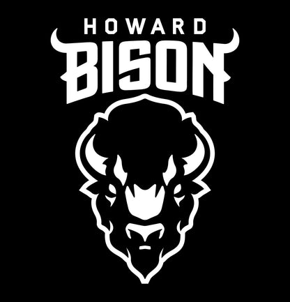 Howard Bisons decal, car decal sticker, college football