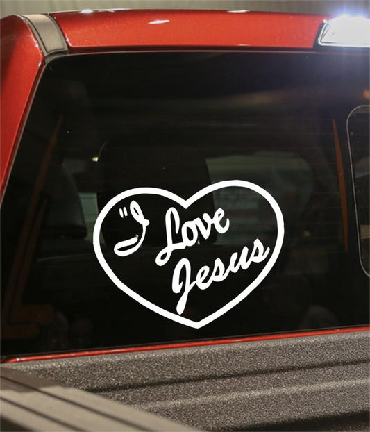 i love jesus religious decal - North 49 Decals