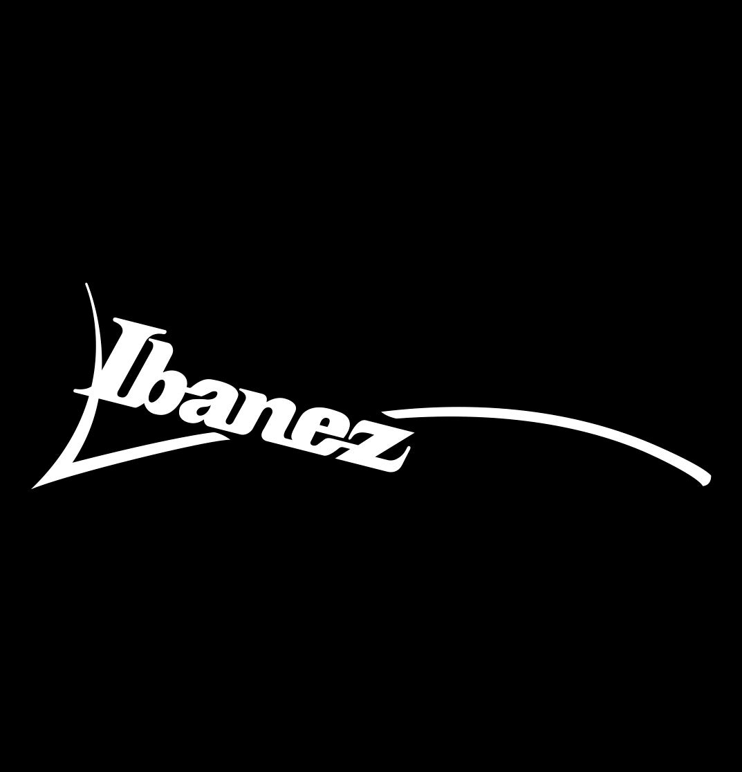 Ibanez decal, music instrument decal, car decal sticker