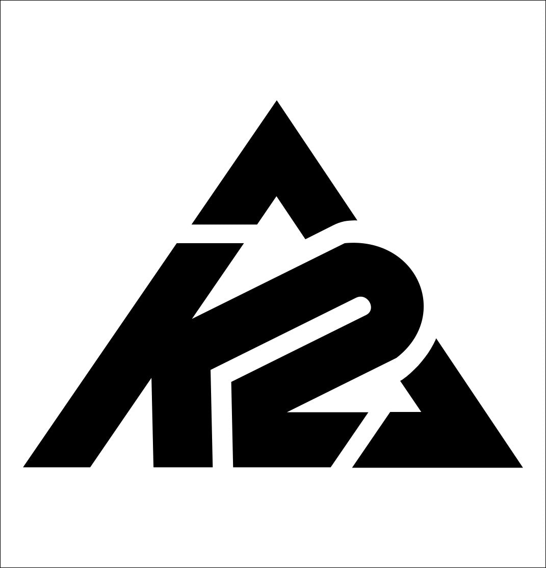 K2 decal, ski snowboard decal, car decal sticker