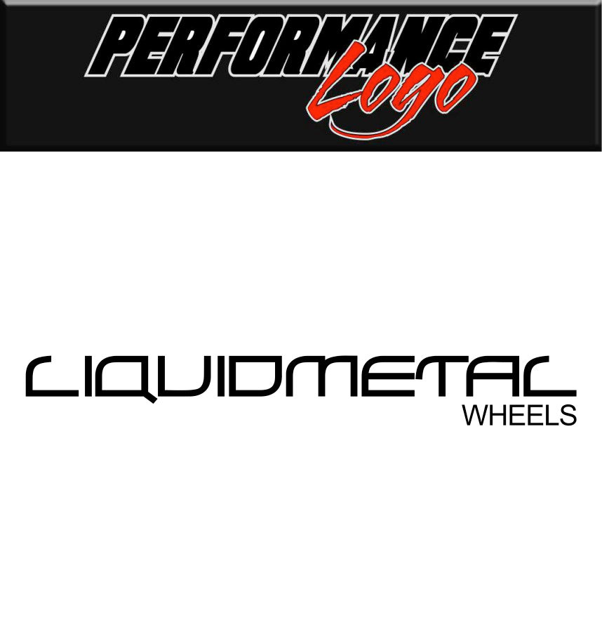 Liquid Metal Wheels decal, performance car decal sticker