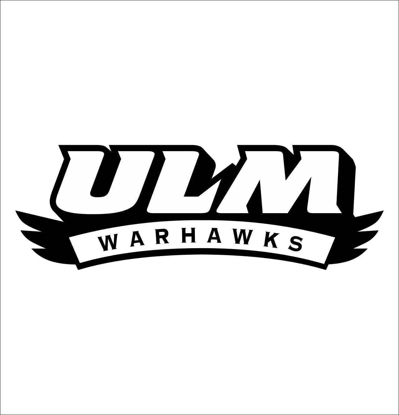 Louisiana Monroe Warhawks decal, car decal sticker, college football