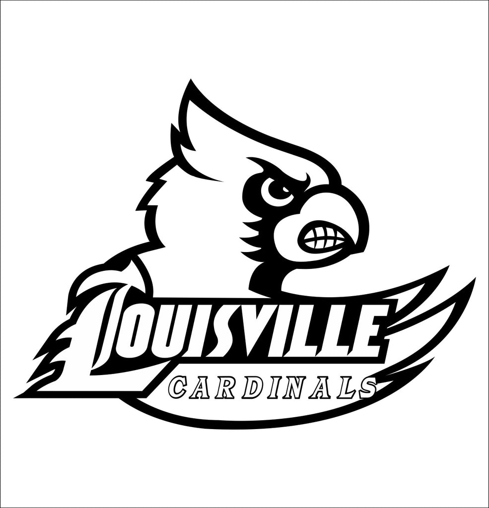 Louisville Cardinals cowbell decal