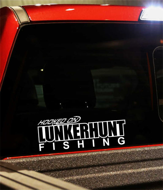 lunkerhunt fishing decal, car decal, fishing sticker