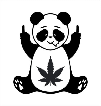 Weed Panda marijuana decal