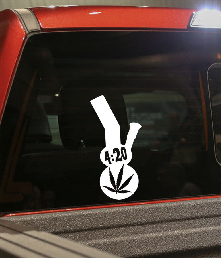 4:20 bong marijuana decal - North 49 Decals