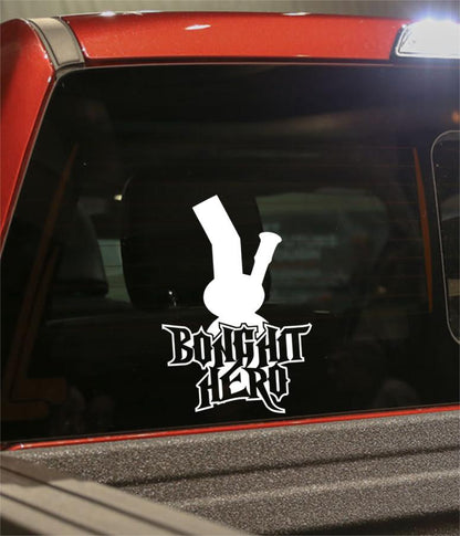 bong hit hero marijuana decal - North 49 Decals