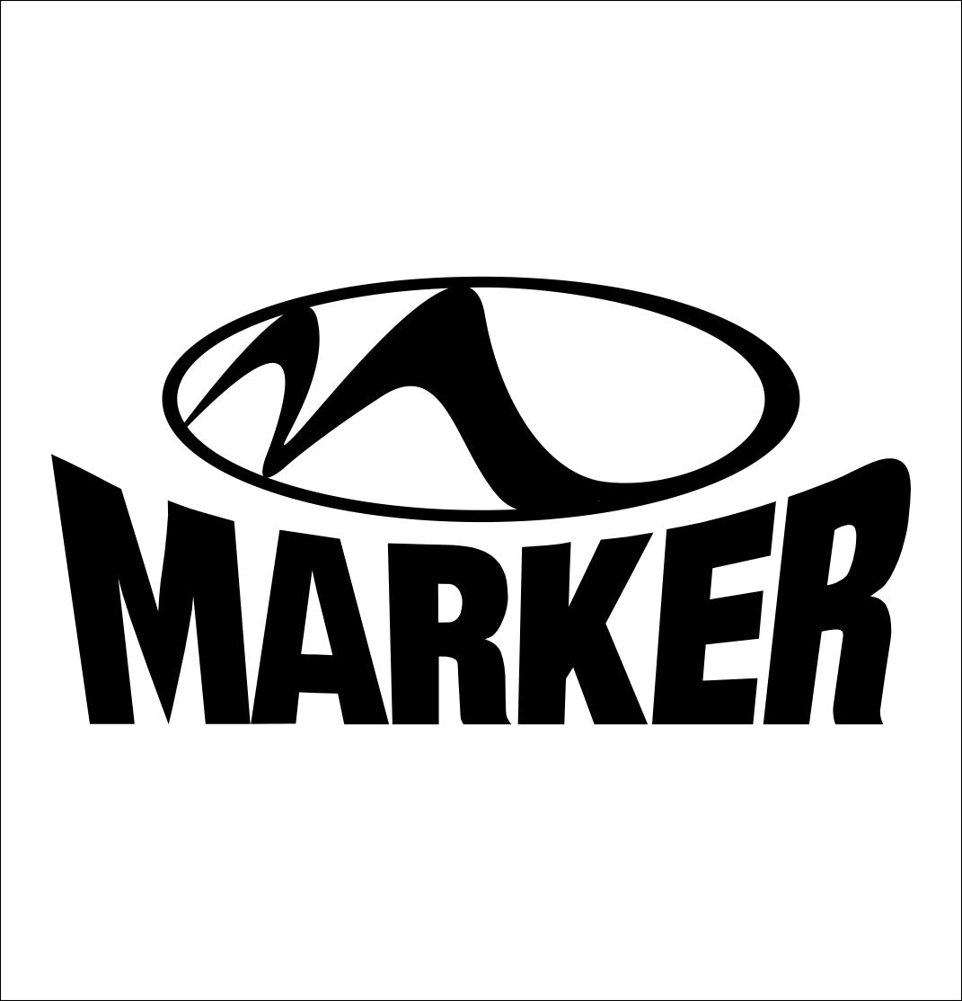 Marker decal, ski snowboard decal, car decal sticker